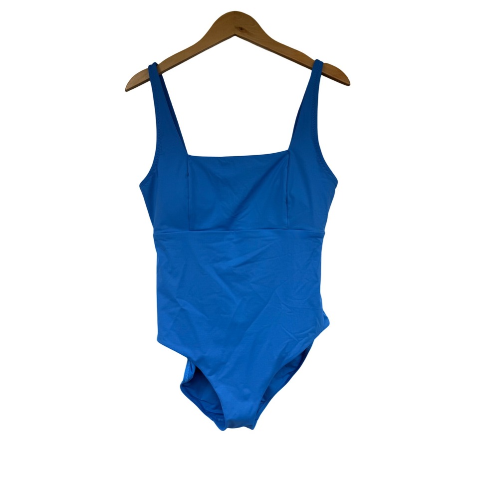 Tommy Bahama Blue Square‎ Neck One Piece Swimsuit Resort Modest Size 14